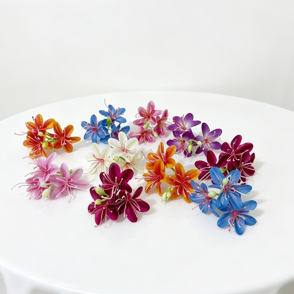 10pcs Soft Glue Jasmine Flower Heads for DIY Floral Arrangements and Styling