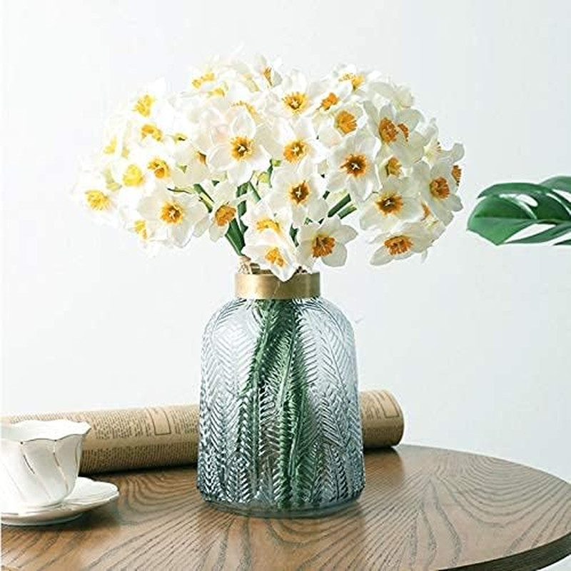Artificial Daffodil Flowers 15.8 Inches Narcissus Spring Flower Fake Silk Flower
