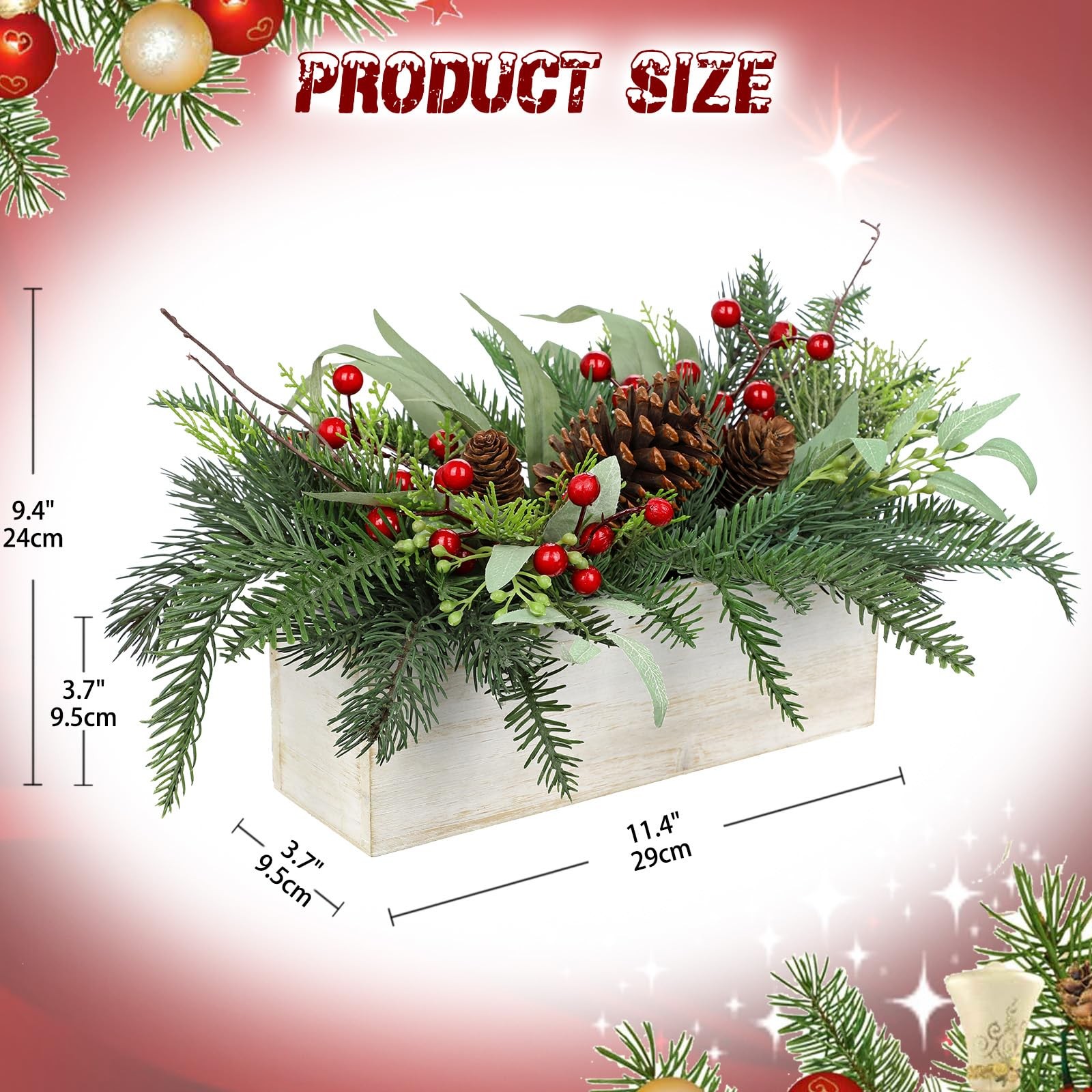 Christmas Centerpieces Mine Tree Pinecones In Pot Artificial Xmas Table Decor