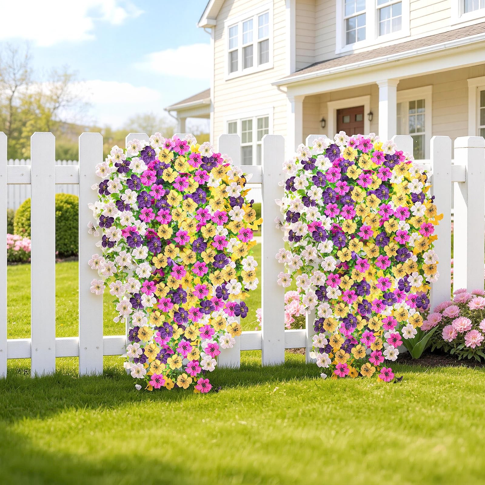 UV Resistant Artificial Hanging Flowers 6 Piece Set
