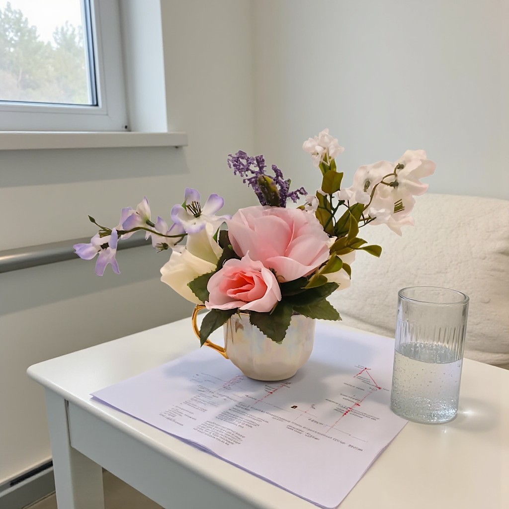 Tea Party Floral Arrangement Pink White Roses POP-IN Bridal Vanity Elegant Gift