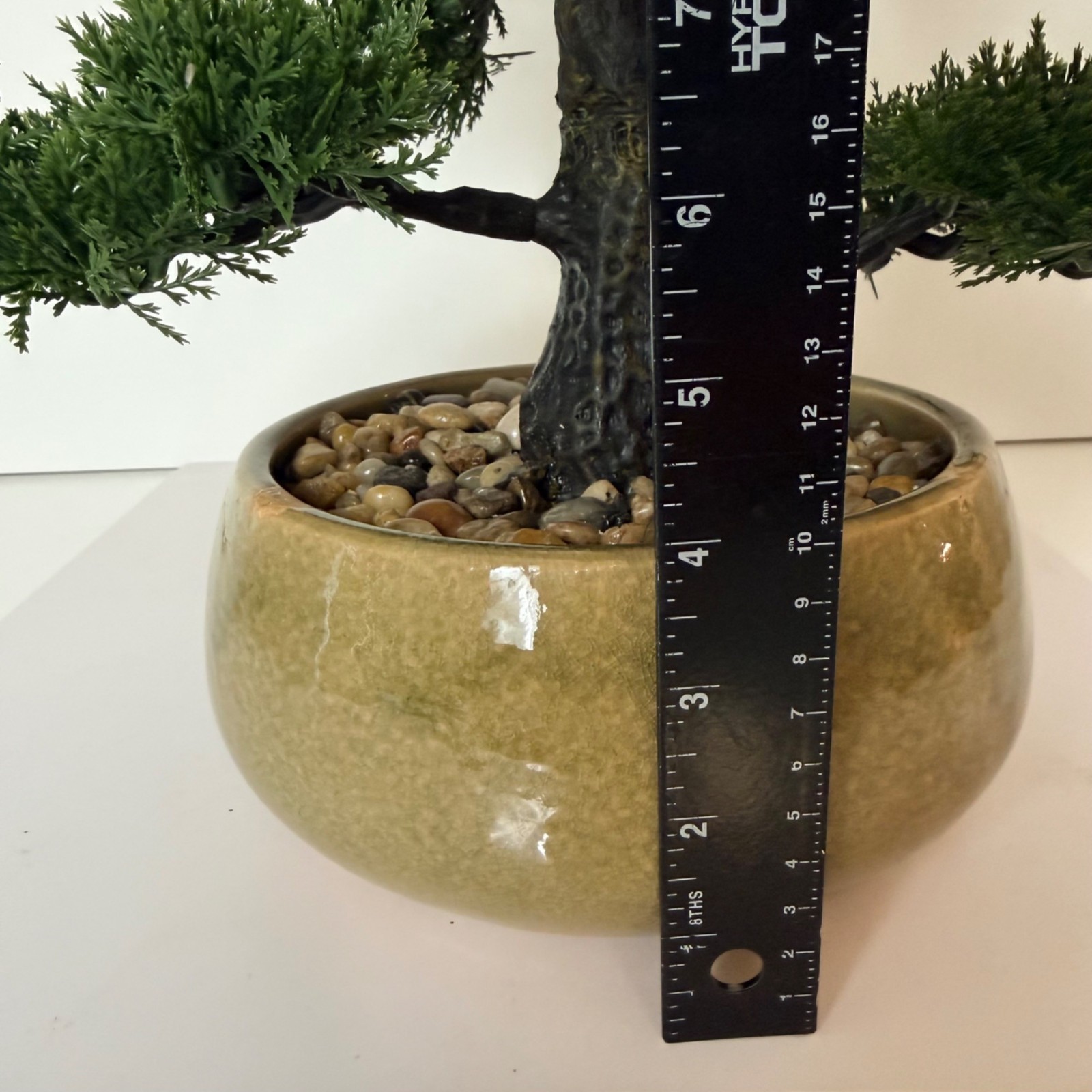 Artificial Bonsai Tree Faux Cedar Potted Plant Japanese Style Zen Decor Tabletop