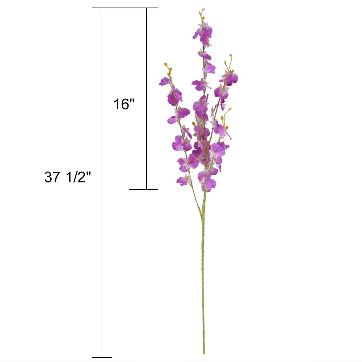 Artificial Dancing Lady Orchid Silk Faux Flowers Fake Butterfly Orchids 10 Pc…
