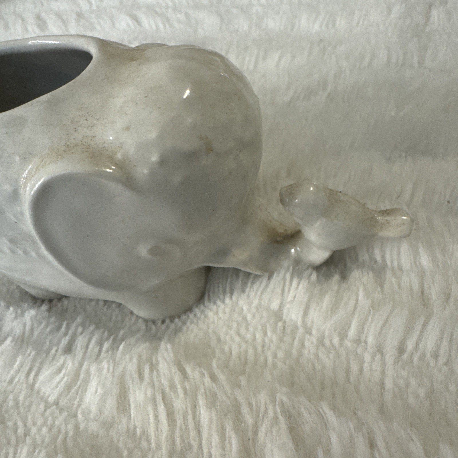 Elephant Succulent small Planter Shaped Pot Decor Home Office Desk nursery WHITE