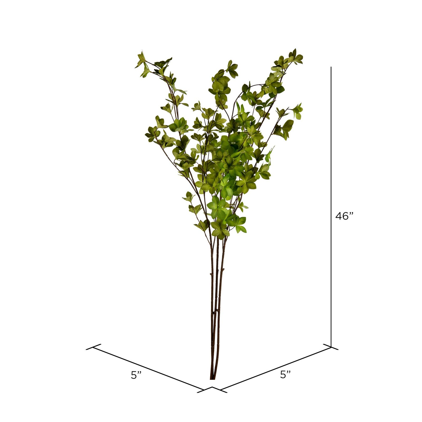 Vickerman 46″ Fabric Artificial Castor Bean Leaf Spray in Green (Set of 3)