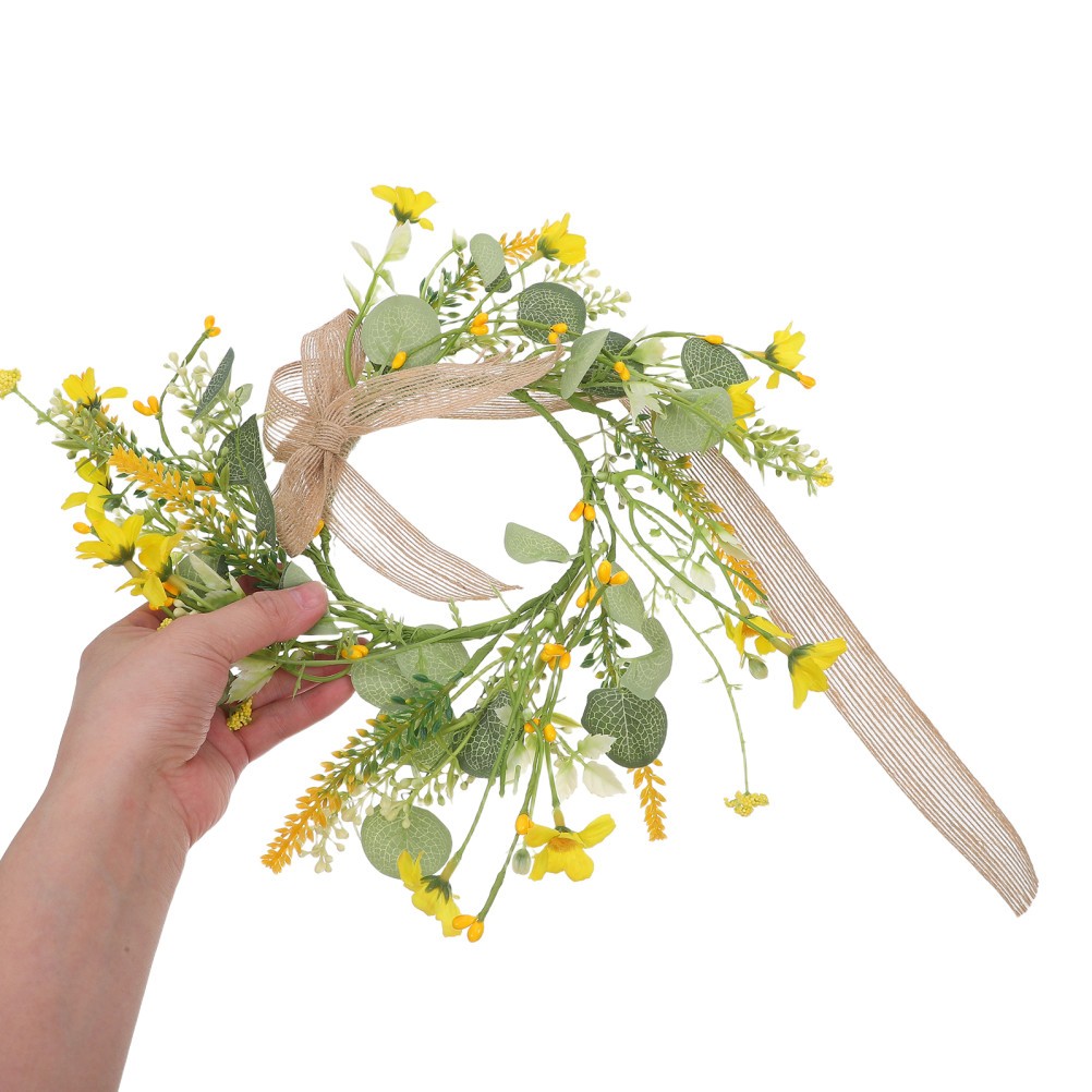 2Pcs Colorful Reusable Floral Wreaths for Spring Party Decorations