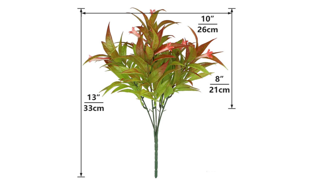 Artificial Plants UV Resistant Fake Tropical Flowers Front Porch Decoration 6 Pc