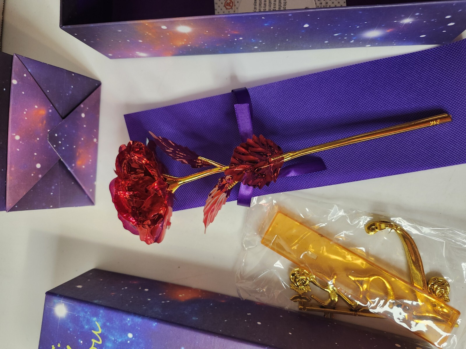 24K Golden Rose in gift box and gift bag