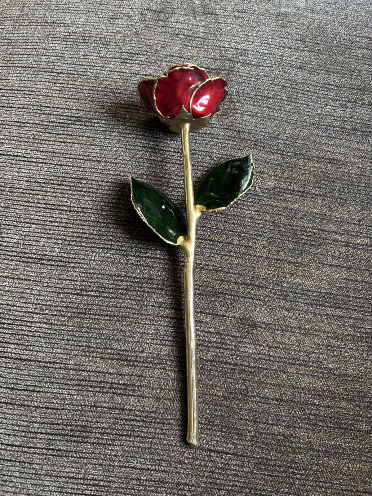 Valentines Day Real Rose Dipped & Preserved In 24 Karat Gold