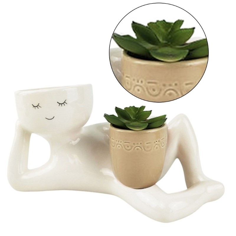 Artificial Potted Plant Cute Fake Succulents Cute Artificial Potted Human Shaped