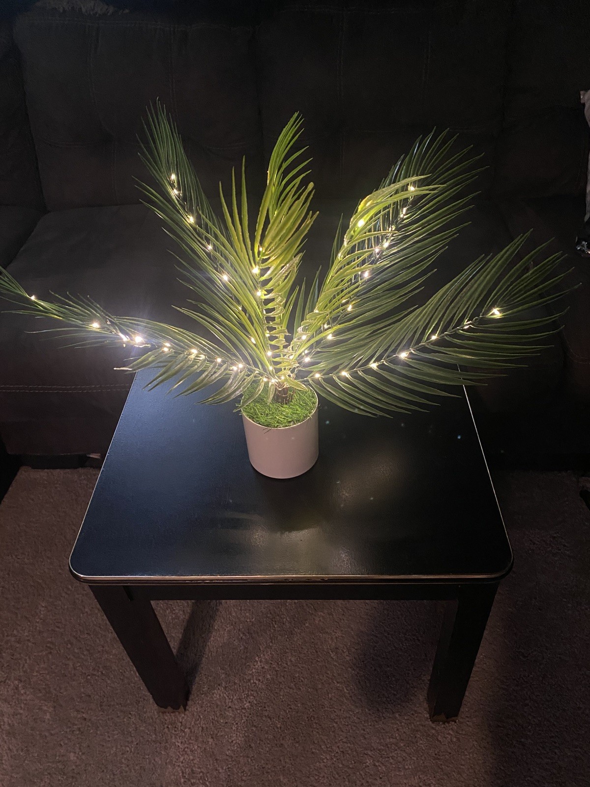 Palm Paradise 19″ Palm Tree Lamp by Twinkling Tree. Uses 3 AAA Batteries. NIB.