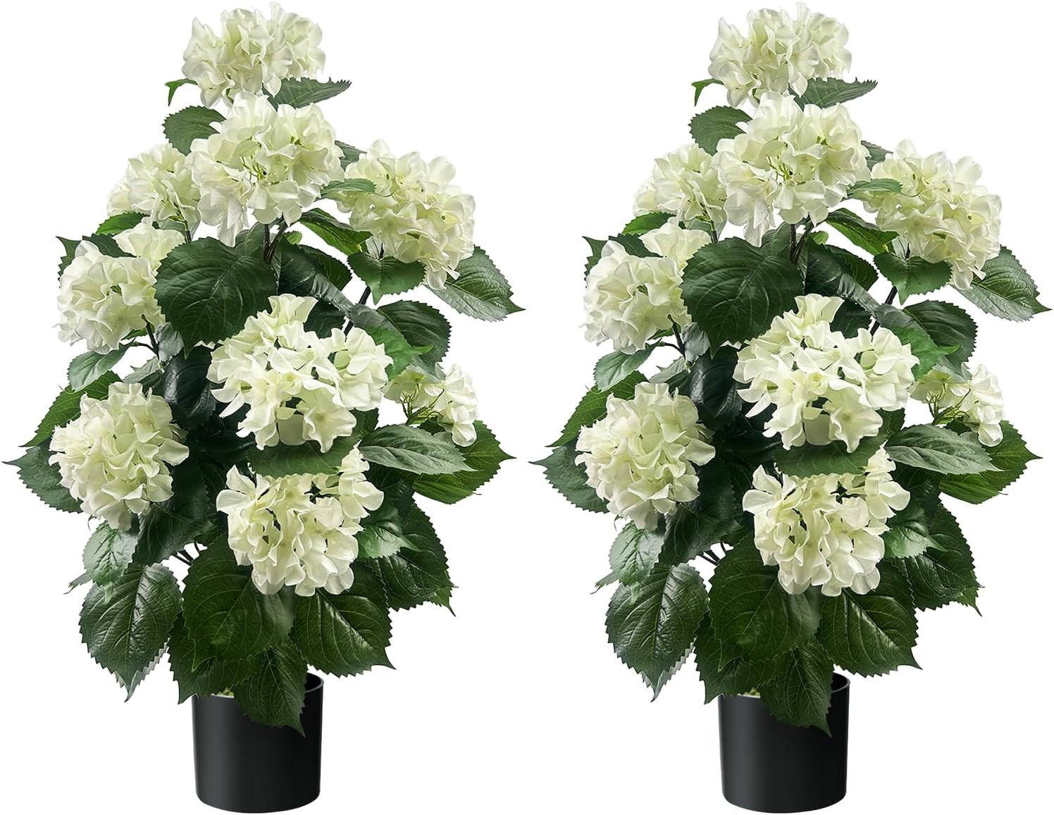 3FT Artificial Hydrangea Tree, White Hydrangea Artificial Flowers for Indoor Out