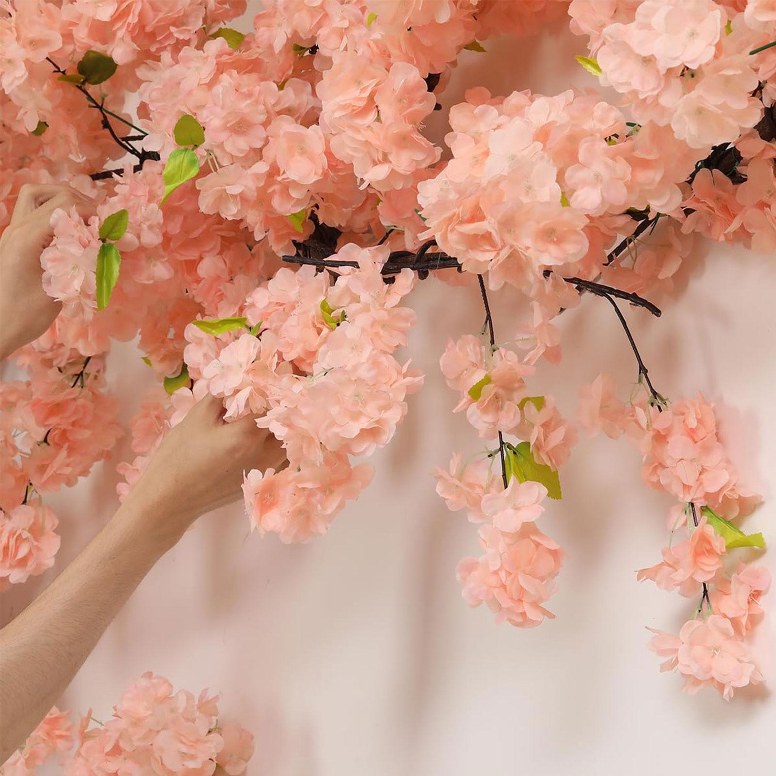 Artificial Cherry Blossom Trees Handmade Light Pink Tree Indoor Outdoor Home