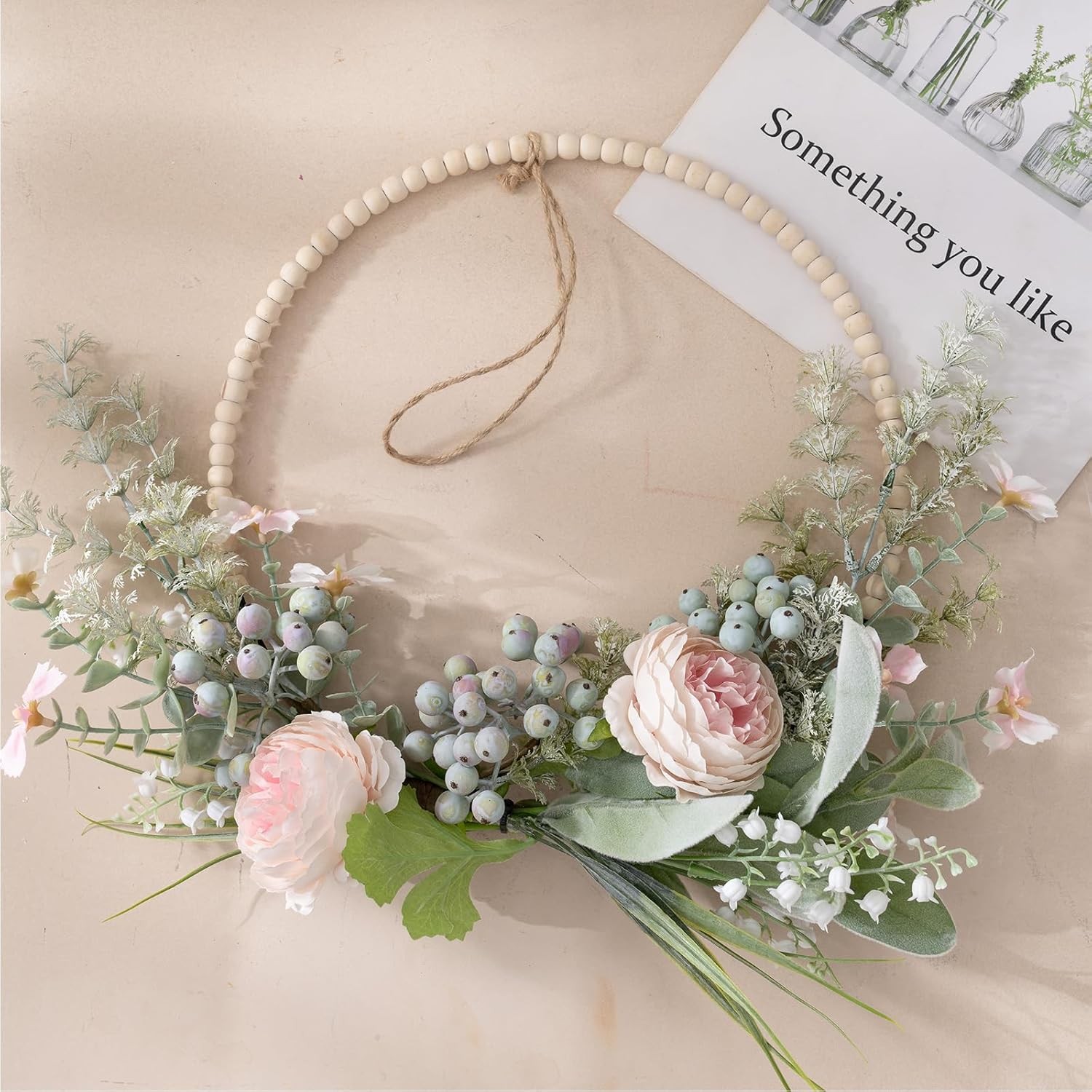 Floral Wreaths Front Door Artificial Purple Ranunculus Lavender Flower Wreath
