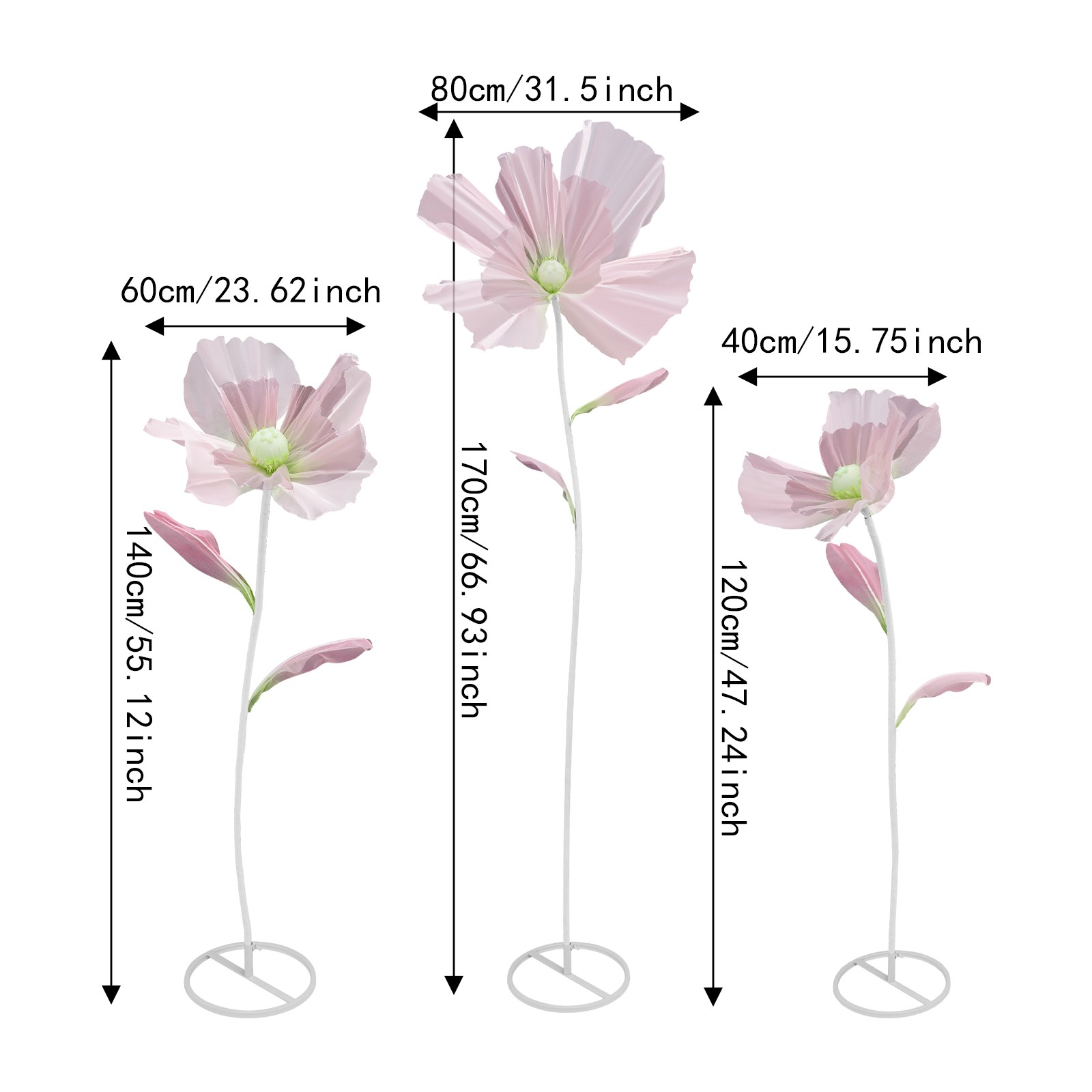 Giant Artificial Flower Decoration for Wedding Background, Artificial Flowers