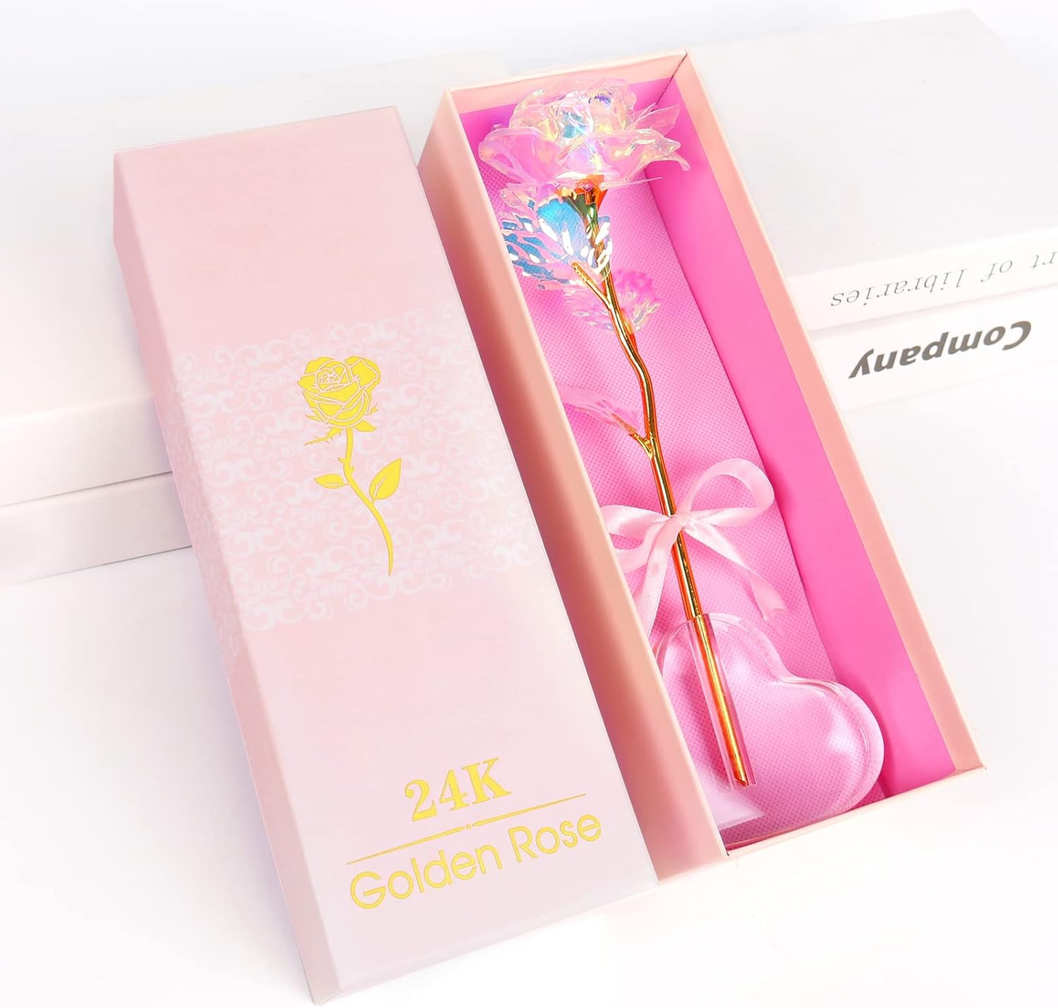 Valentines Day Rose Gifts for Her, Birthday Gifts for Women Mom Galaxy Rose Glas