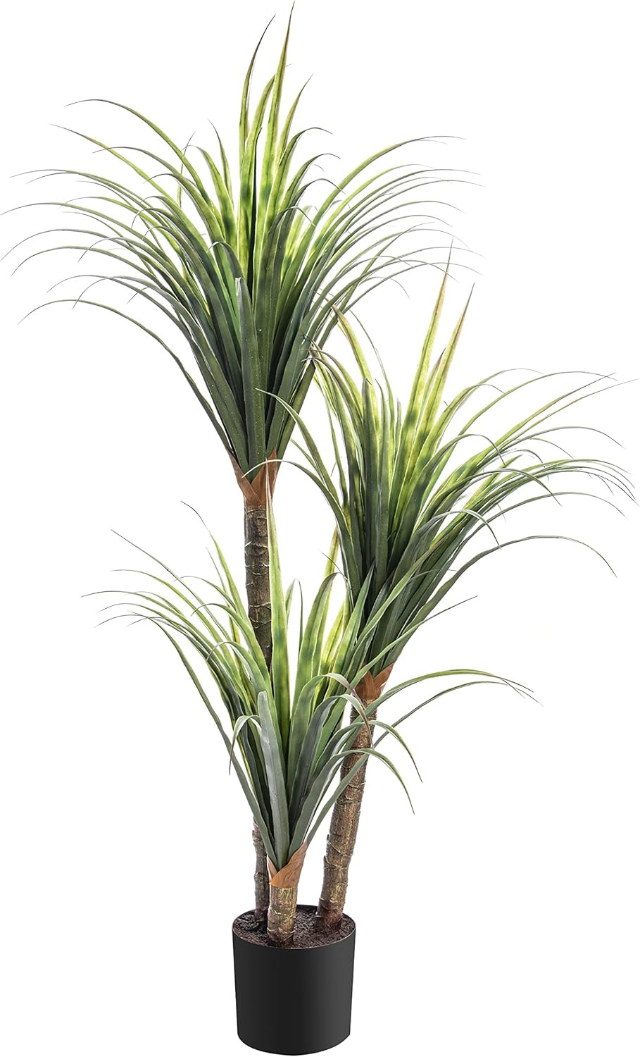 Lifelike 3.5ft Tropical Green Yucca Plant with Pot – 160 Realistic Leaves