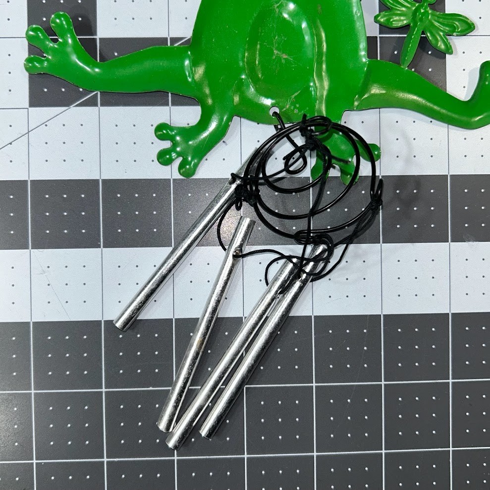 Butterfly, Frog, & Sun Decorative Hanging Outdoor Indoor Metal Chimes Lot of 3
