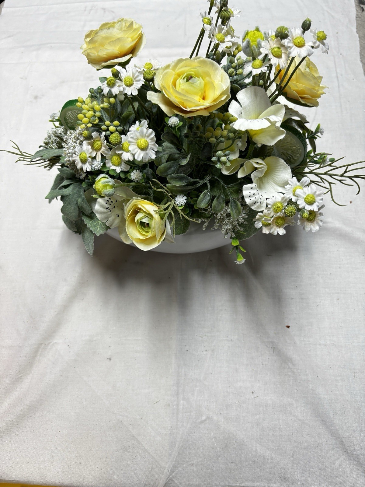 Handmade Yellow Spring Citrus Table Centerpiece