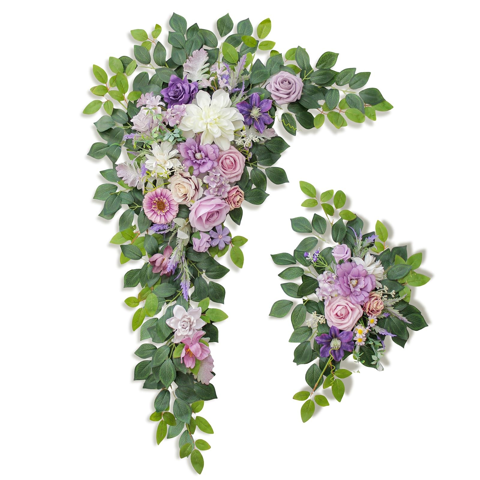 Odouzy Wedding Arch Flowers,Artificial Flower Arch Decor,2pcs Artificial Flow…