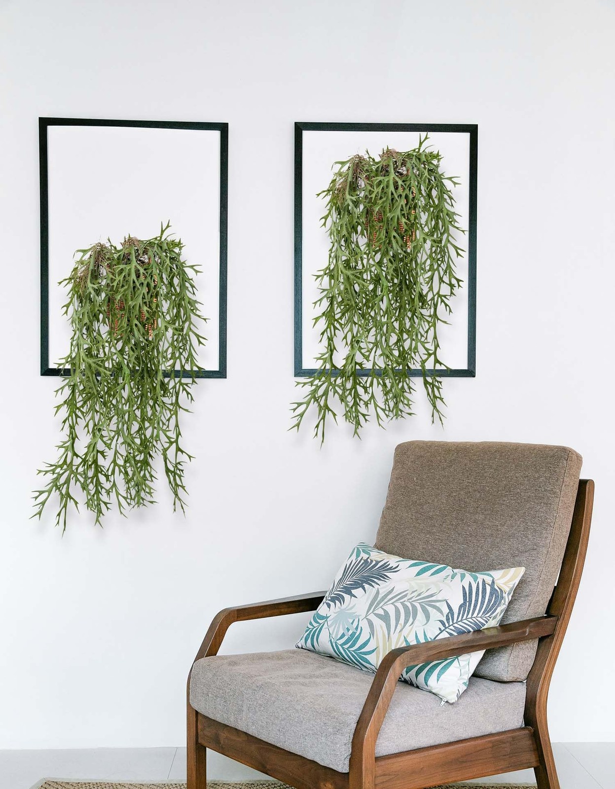 3 Fake Hanging Plants of Lambs Ear Stems with Roots, 47.24 inch Faux Hanging …