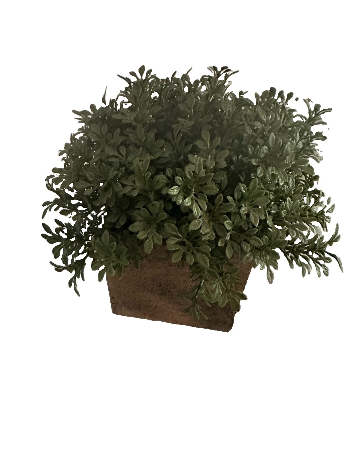 Faux Houseplant Tabletop Artificial Green Plant In Faux Ceramic Square – Decor