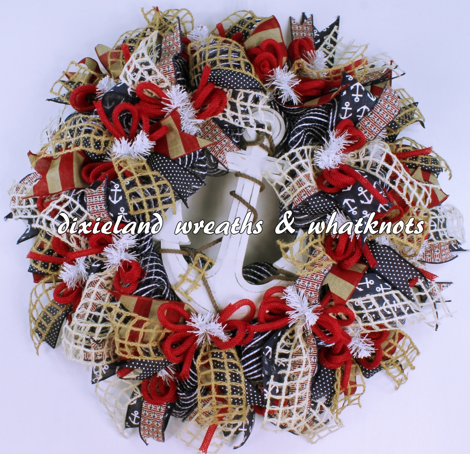 Anchor Wreath, Beach House Wreath, Nautical Wreath, Coastal Wreath, Beach Wreath