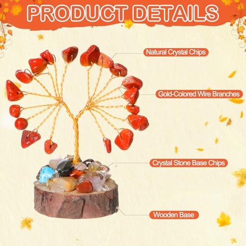 Sets Mini Crystal Tree Return Gifts for Women Sister 3.54 Inch Box 12 Colorful