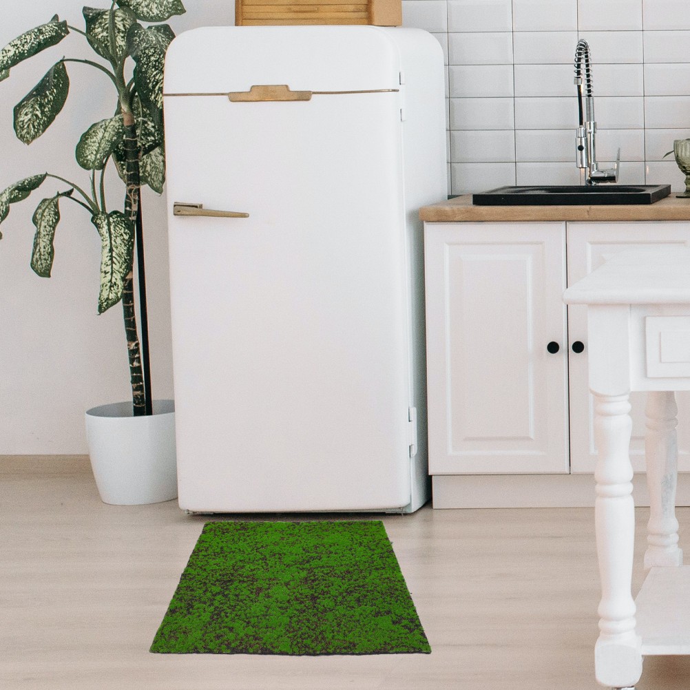 Artificial Moss Lawn Mat for Rustic Farmhouse Decor and Small Landscape Design