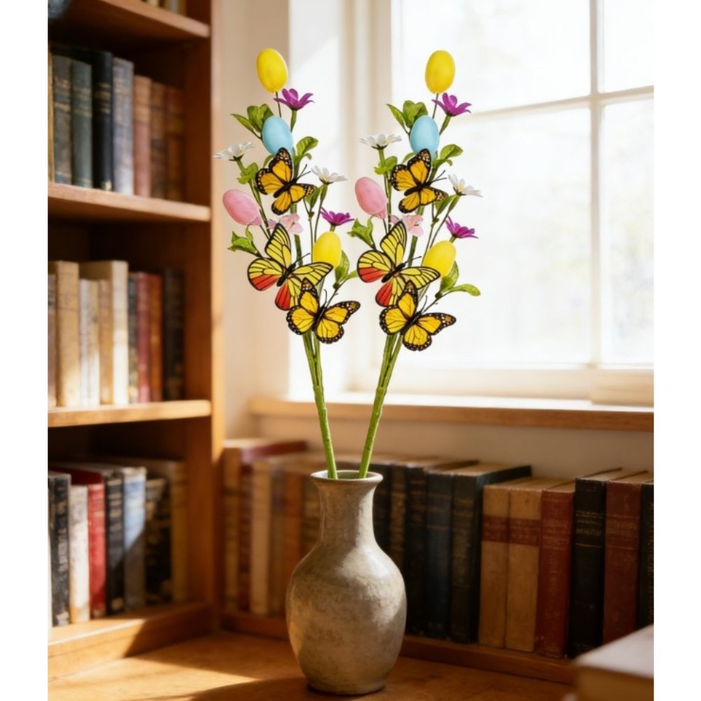 Yellow Plastic Silk Easter Stem for Creating Festive Bouquets and Displays