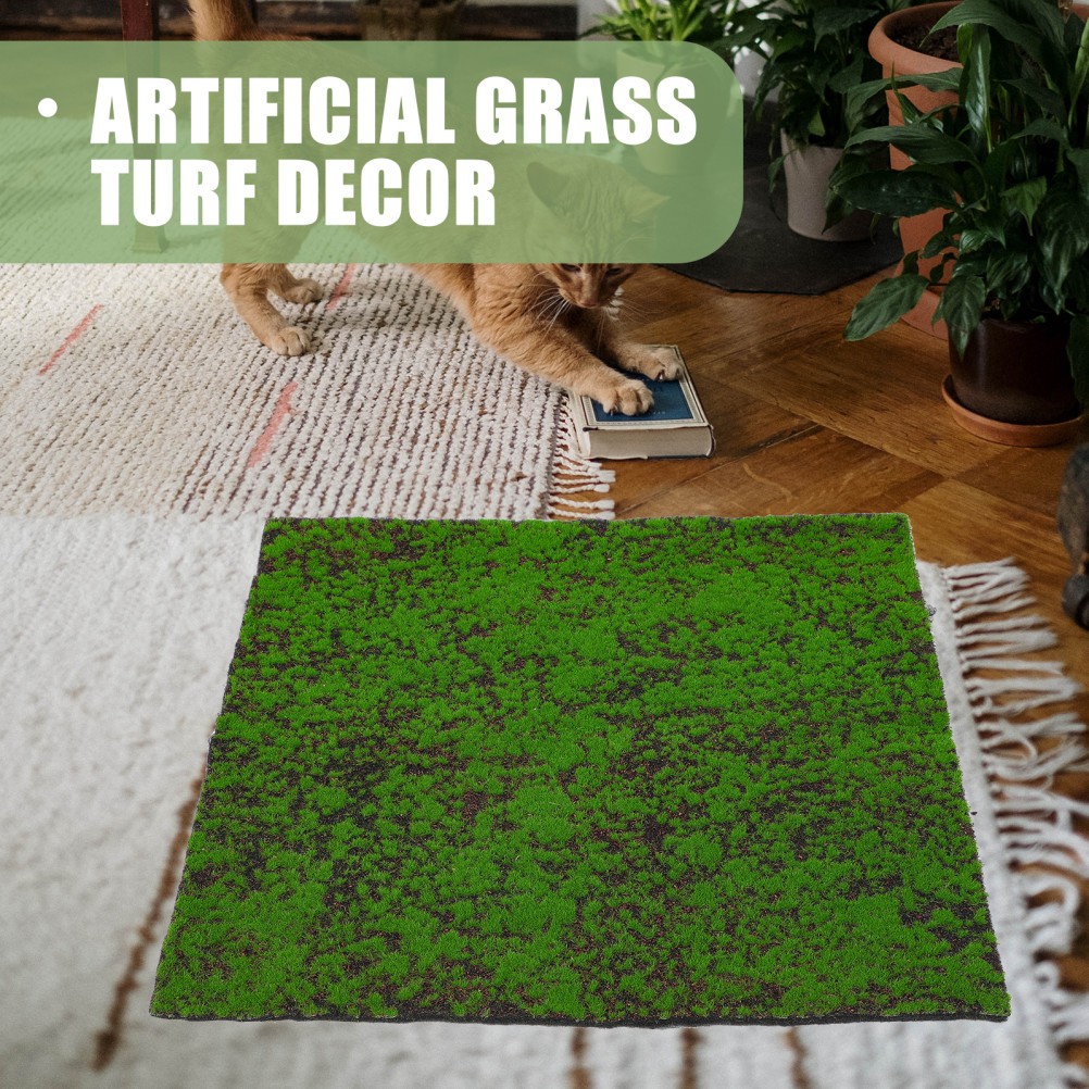 Artificial Moss Lawn Mat for Rustic Farmhouse Decor and Small Landscape Design