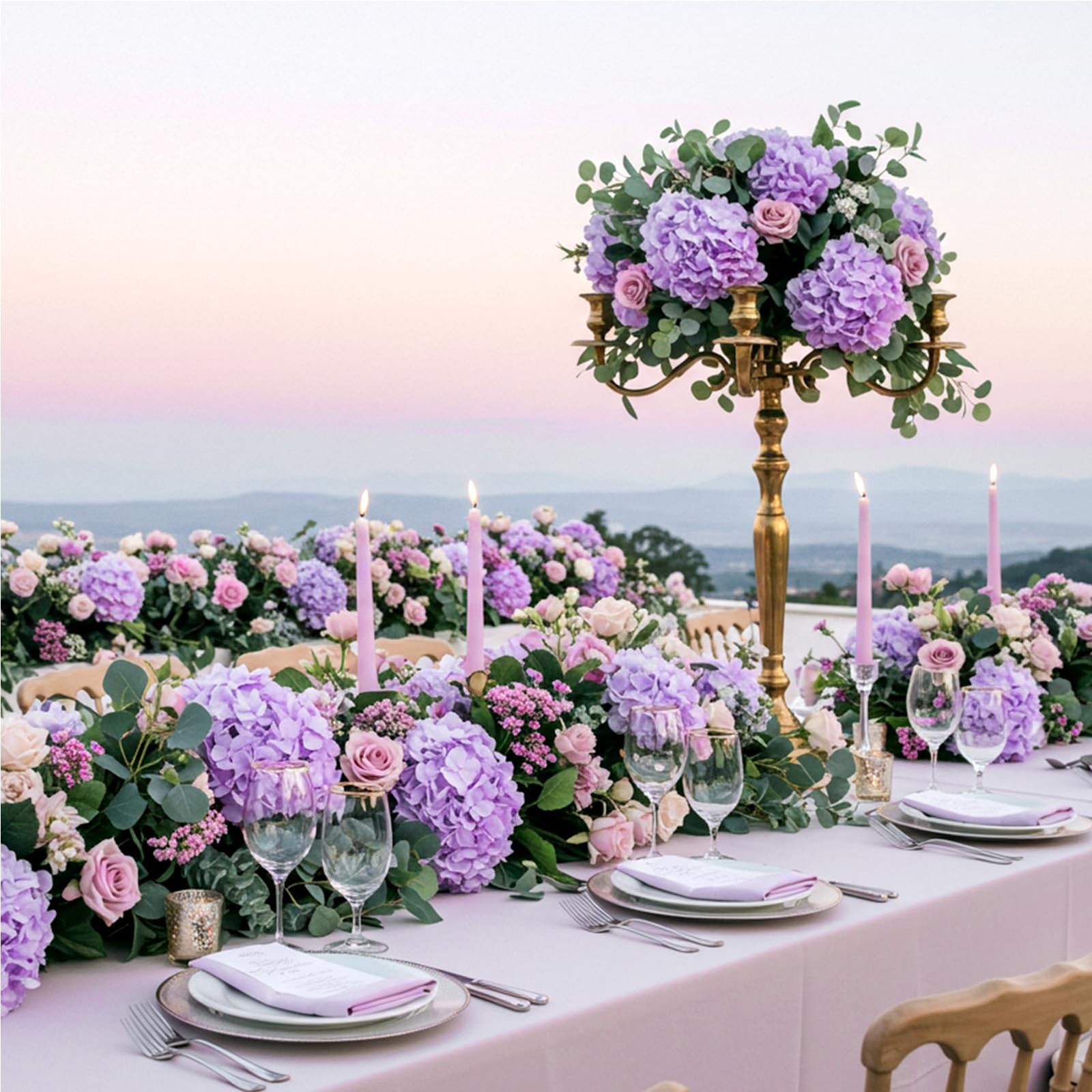 Auihiay Purple Hydrangea Bulk 204Pcs