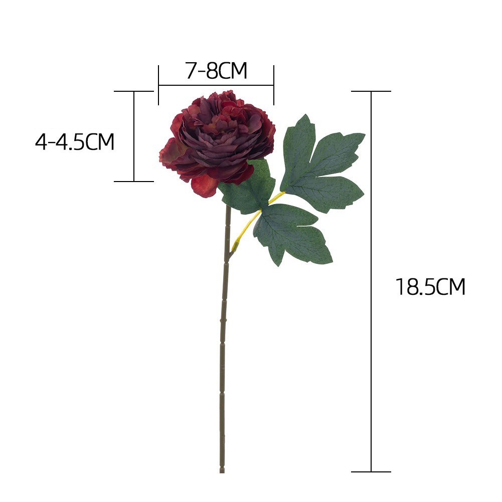 5 Pcs Lifelike Artificial Peonies for Home and Office Floral Arrangements