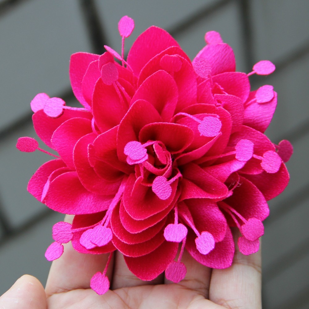 Fashion Multi-layer Large Fabric Handmade Collar Flower Lapel for Pins Suit
