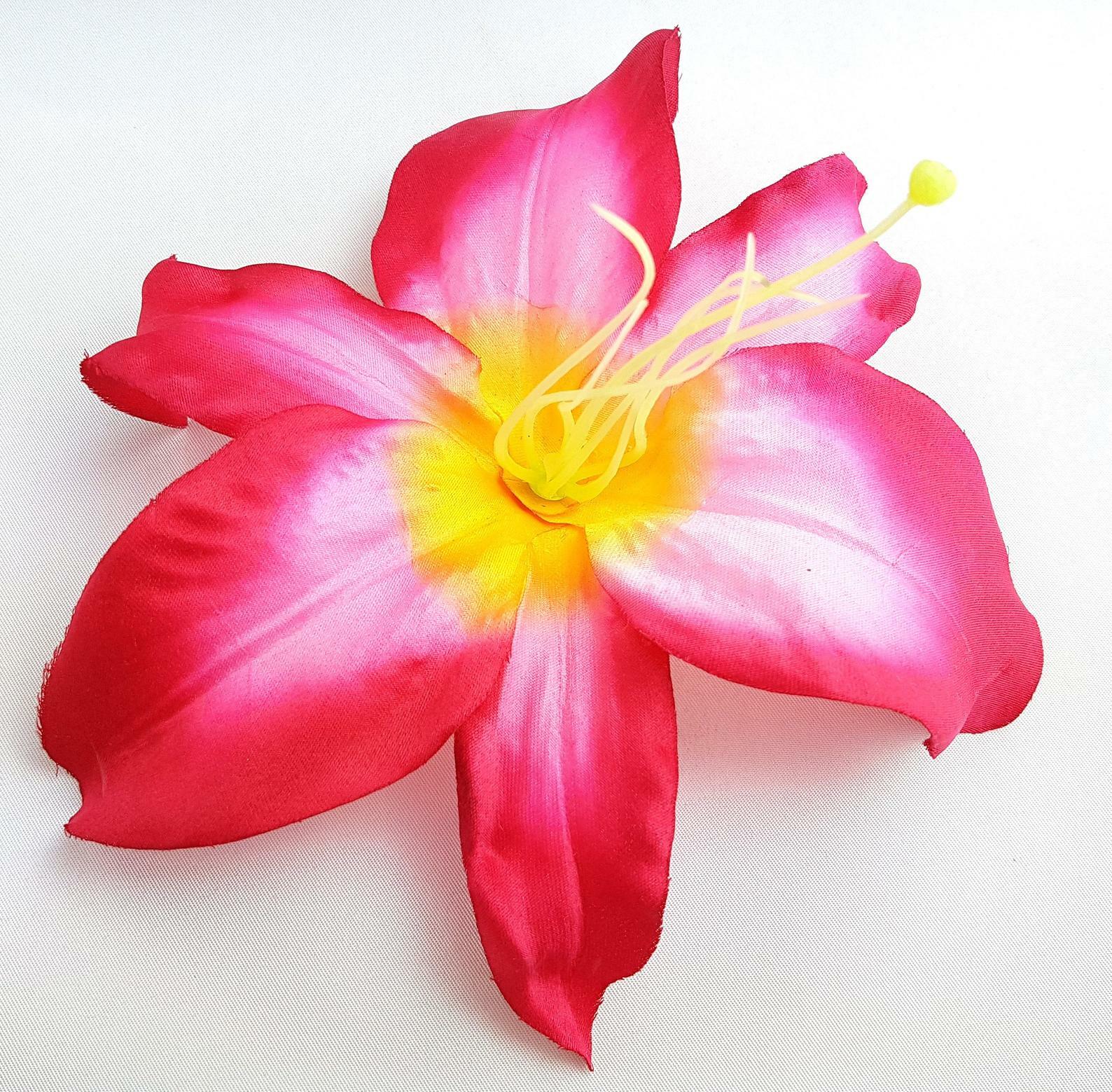 10pcs Large lily artificial Silk Flower Head Size 6 Inches mix colors