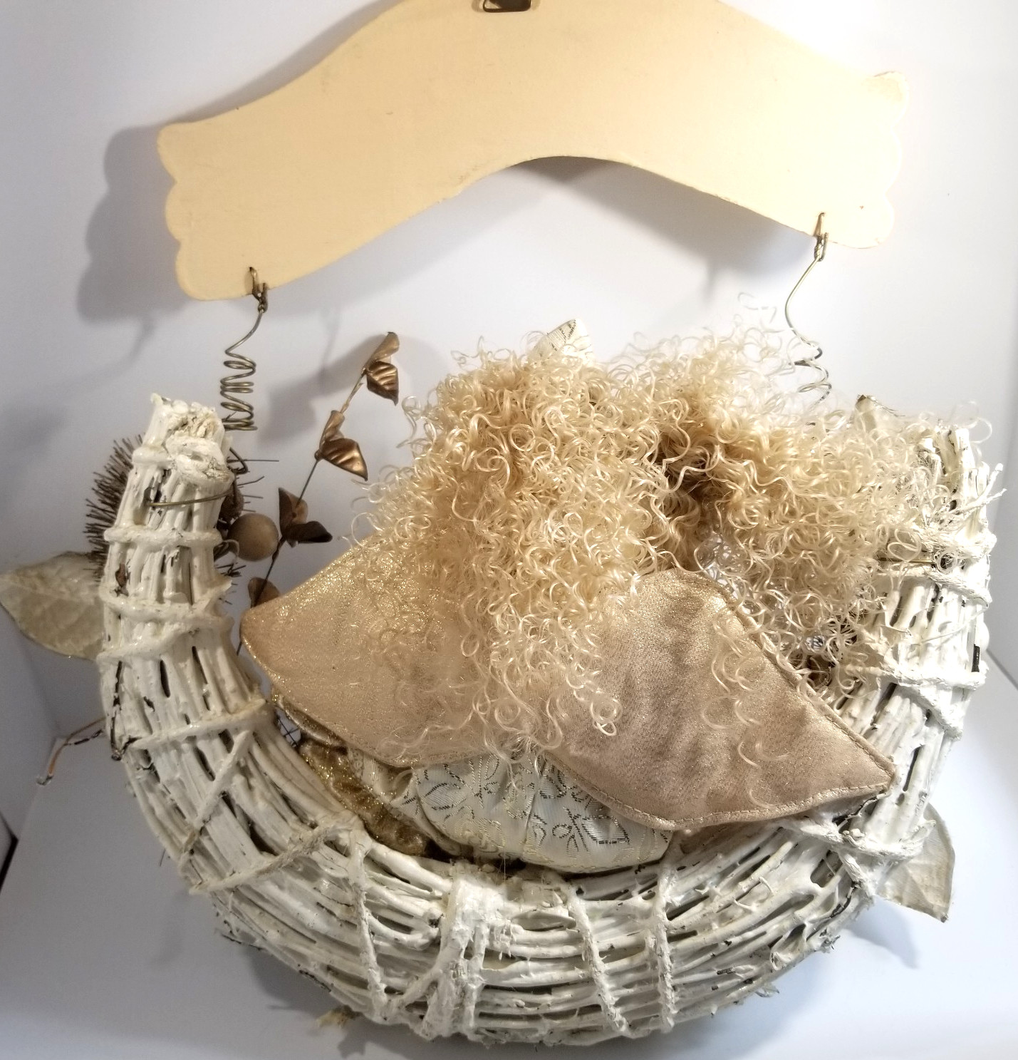 Bless Our Home Cute Angel Half Wreath