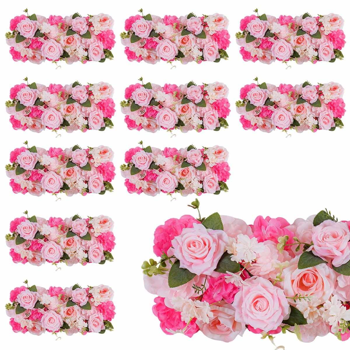 Pack of 10 Wedding Arch Decorations, 20.47 inch Artificial Flower Table Cente…