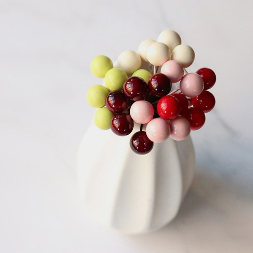 140Pcs Reusable Simulation Berries Artificial Berries Decoration Assorted Color