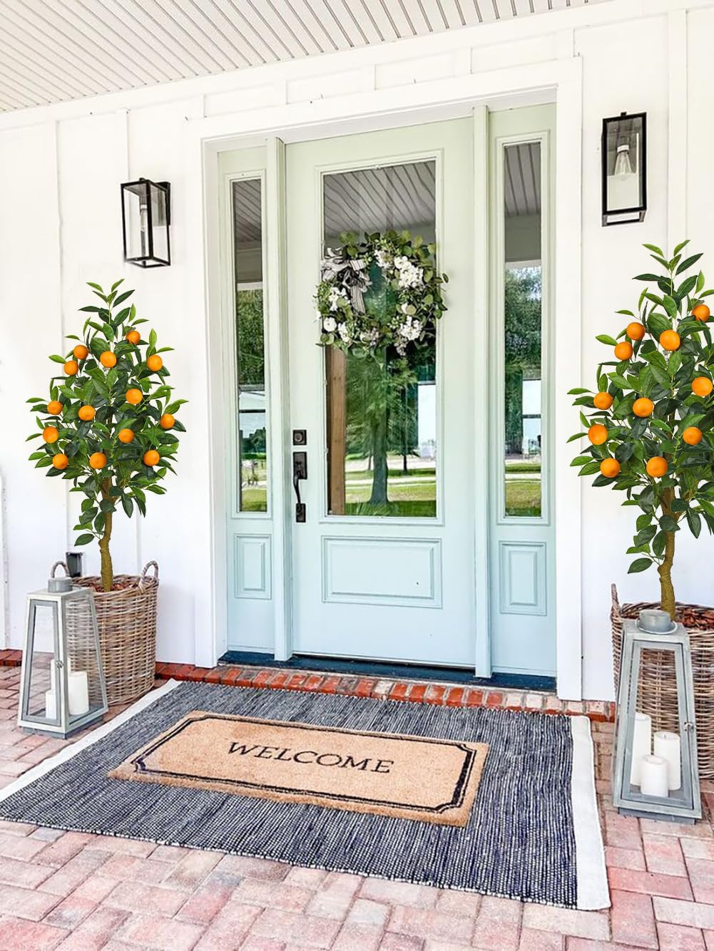 4Ft Artificial Orange Tree in Pot – Faux Indoor Plant for Home & Office Decor