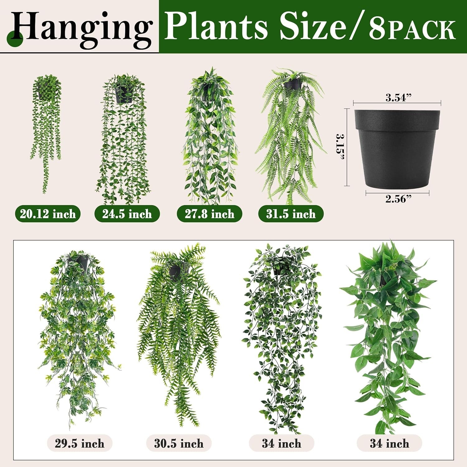 Artificial Ivy Vine Decor – Indoor Outdoor Hanging Plants