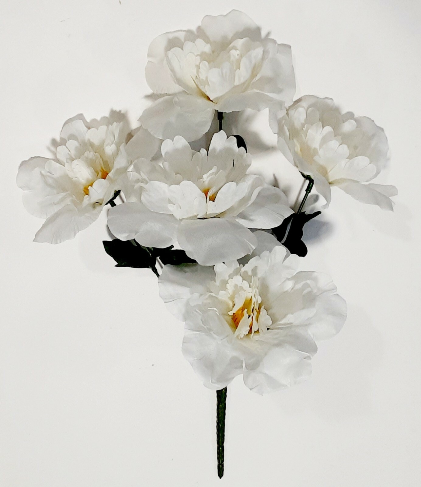 (Pack 24) 120 Cream Peonies Silk Flower 12″ Bush Home Craft In/Outdoor Decor US