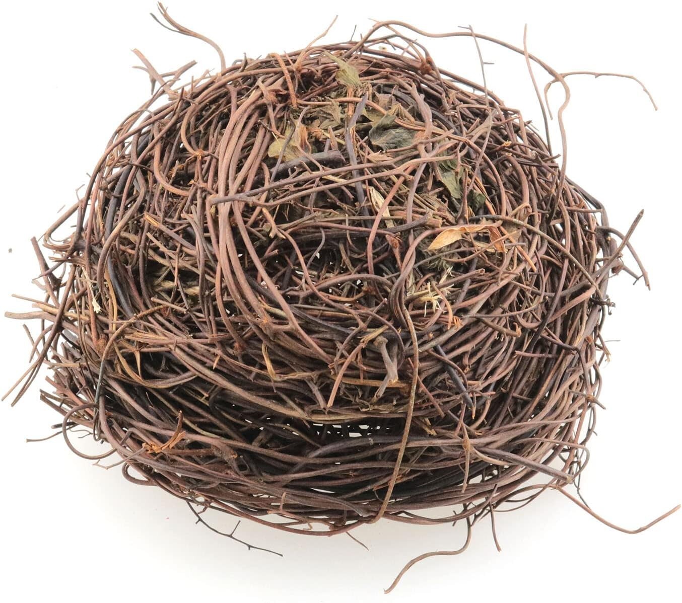 3PCS Bird Nest Artificial Rattan Bird Nest Crafts with 10PCS Foam Eggs DIY Décor