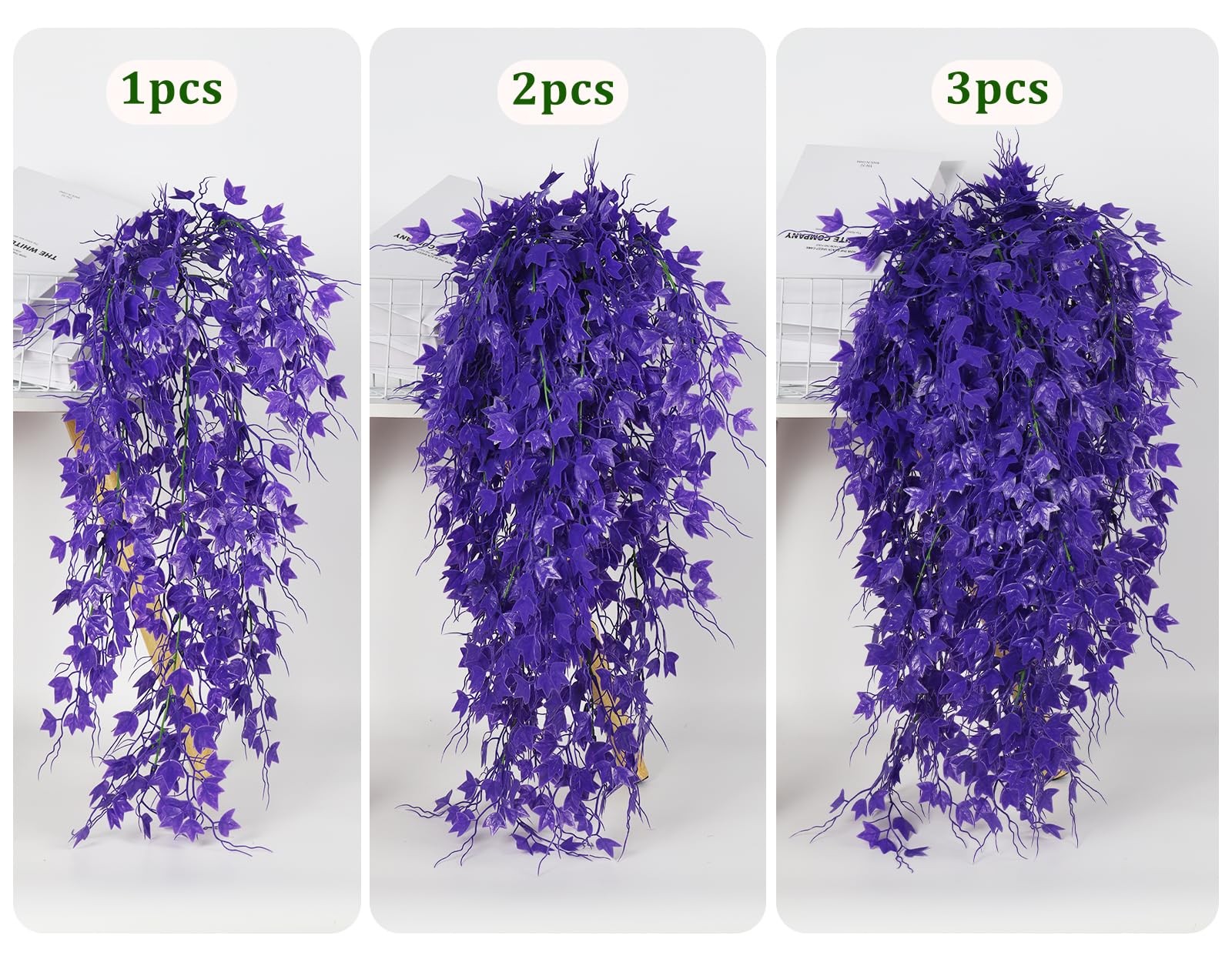 RECUTMS Fake Hanging Plants Fake Ivy Vine Artificial Ivy Leaves Artificial Ha…