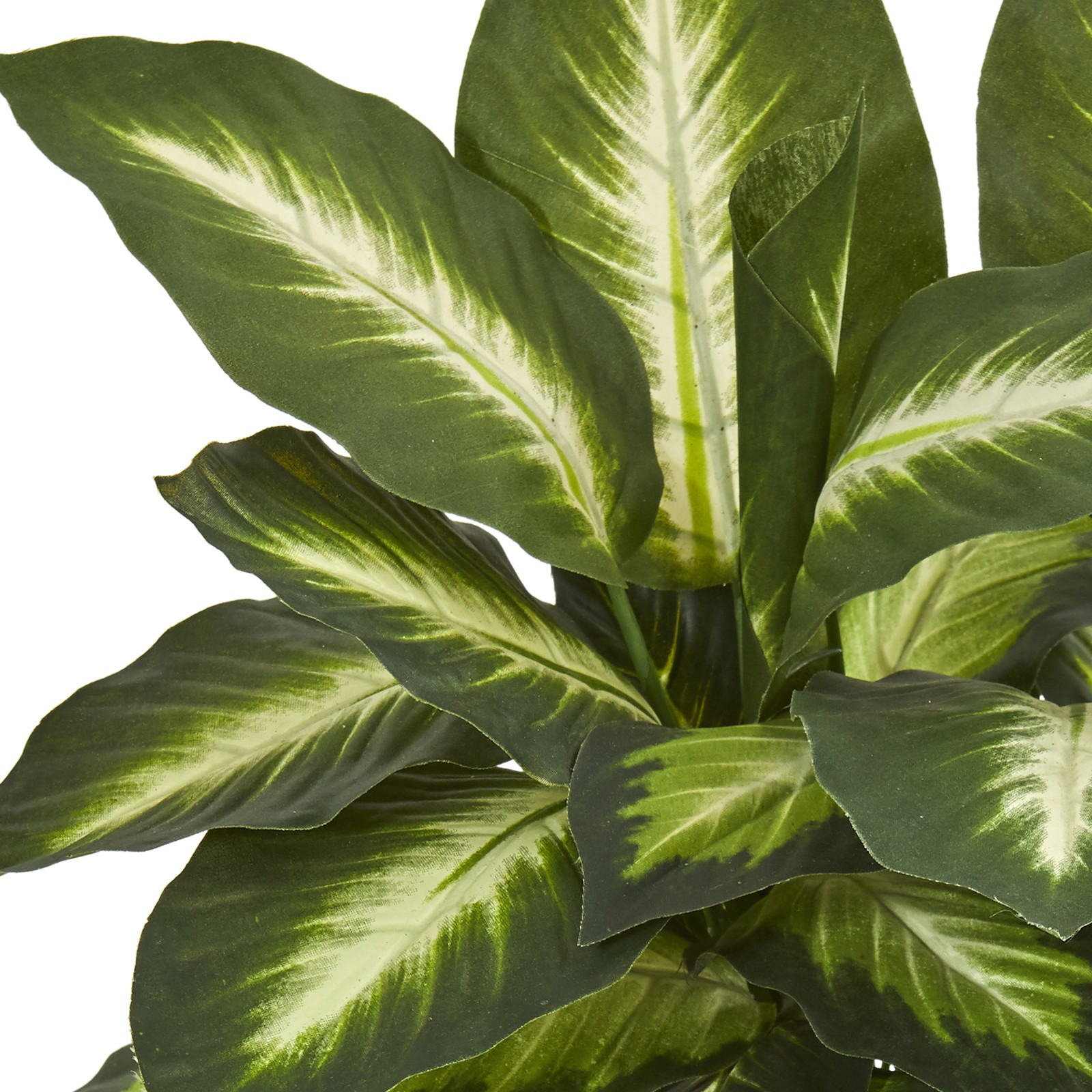 Nearly Natural Dieffenbachia Artificial Plant in Ceramic Planter in Green/Tan