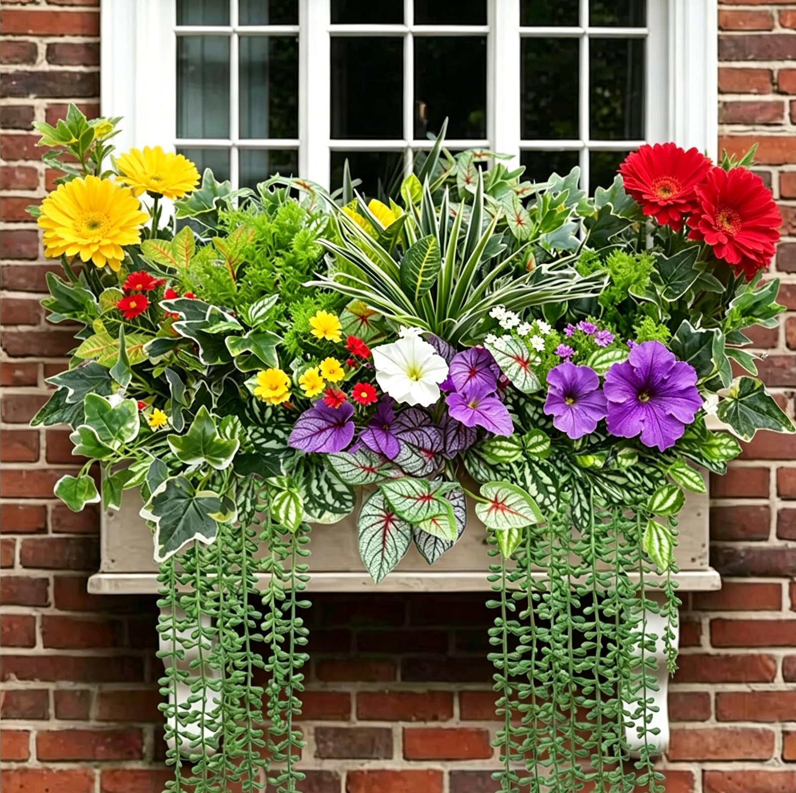 Luabue 17Pcs Artificial Greenery for Outdoors UV Resistant, Faux Greenery for…