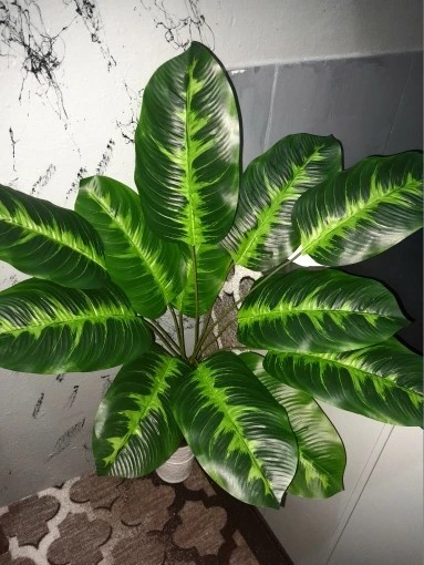 Large Artificial Tropical Plant Real Touch Palm Leaves For Home Indoor Decor