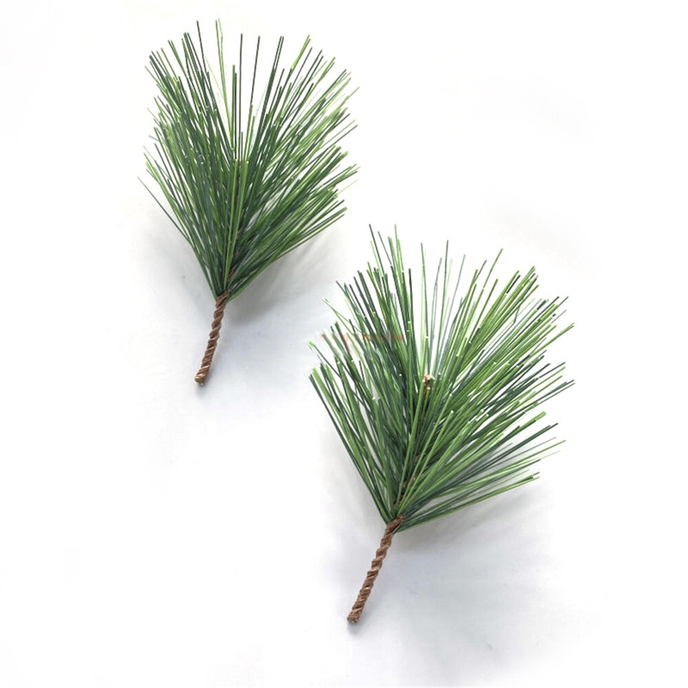 10Pcs Artificial Pine Needles 9cm for Dining Tables Christmas Wreaths Gift Wrap