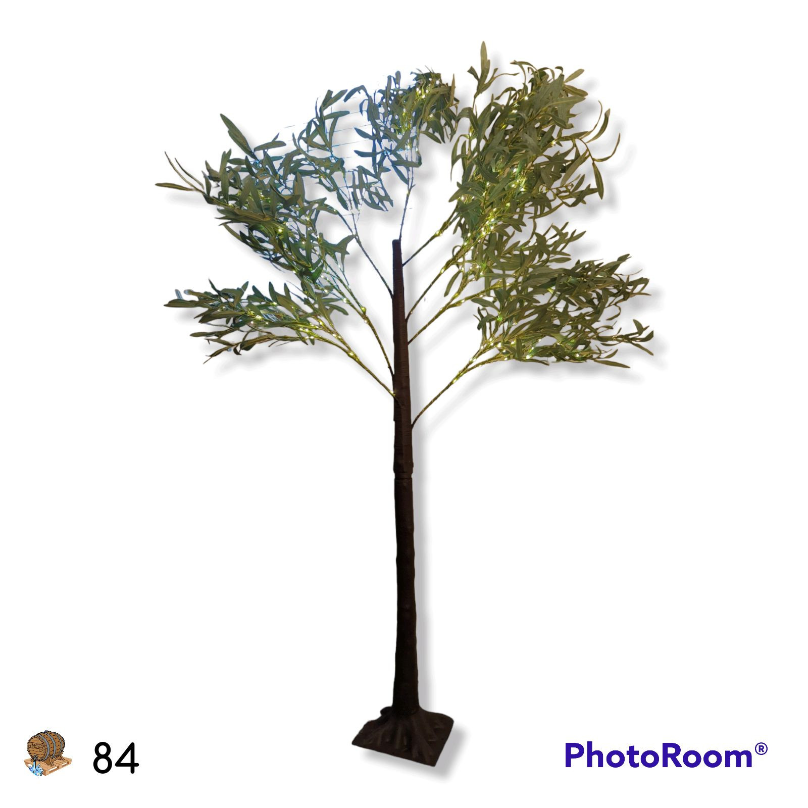 REMON 5-6ft Faux Lighted Tree, Artificial Eucalyptus Tree with LED Lighting