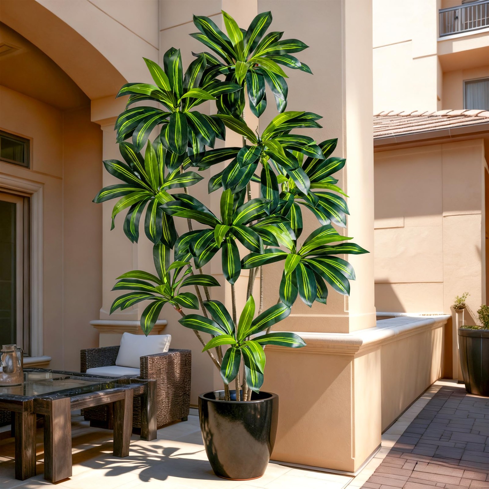7ft Tall Faux Artificial Trees Large Fake Tree Plastic Big Plant Indoor Dracaena