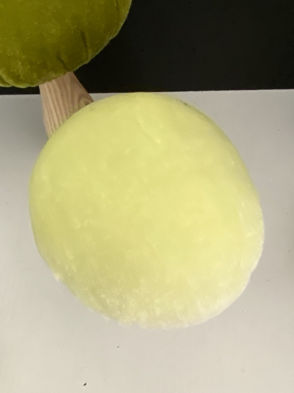 (2) Flora Bunda Green Velvet Mushroom Retro Mushrooms Shelf Sitter Spring Decor